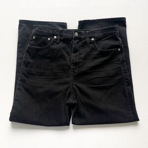 Madewell Slim Wide-Leg Cropped Black Jeans